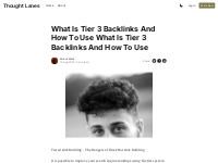 What Is Tier 3 Backlinks And How To Use What Is Tier 3 Backlinks And H