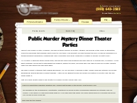 Public Murder Mystery Dinner Show FAQ