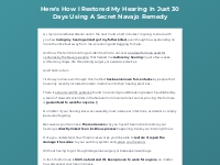                      (1) Navajo Hearing Loss Remedy