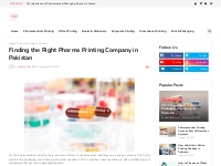 Finding the Right Pharma Printing Company in Pakistan