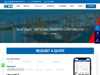 Sea Freight - NATIONAL CARRIERS CORPORATION