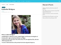 Isabelle Bridges Salary, Net worth, Bio, Ethnicity, Age - Networth and