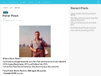 Peter Finch Salary, Net worth, Bio, Ethnicity, Age - Networth and Sala