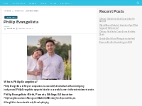 Philip Evangelista Bio, Net Worth, Height, Weight, Relationship