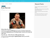 Ross Pearson Bio, Net Worth, Height, Weight, Relationship