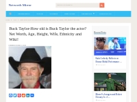 Buck Taylor Net Worth, Age, Wiki! (Updated June 2024)