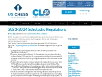 2023-2024 Scholastic Regulations | US Chess.org