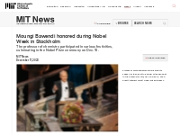 Moungi Bawendi honored during Nobel Week in Stockholm | MIT News | Mas