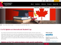 U of G Update on International Student Cap - U of G News