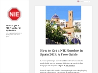How to Get a NIE Number in Spain 2024. A Free Guide - How to get a NIE