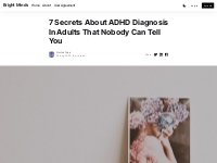 7 Secrets About ADHD Diagnosis In Adults That Nobody Can Tell You