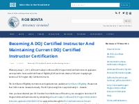 Becoming A DOJ Certified Instructor And Maintaining Current DOJ Certif