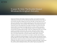 5 Laws To Help The Double Glazed Windows Birmingham Ind...