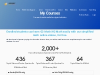 My Courses - Odyssey Math Tuition