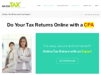 Online Tax Return: - Do Your Tax Returns Online with a CPA