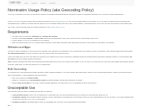 Nominatim Usage Policy (aka Geocoding Policy)