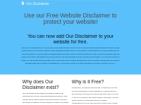 Add Our Disclaimer to your website for free | OurDisclaimer.com