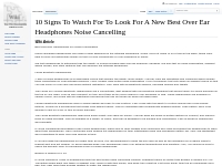 10 Signs To Watch For To Look For A New Best Over Ear Headphones Noise