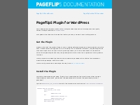 Pageflip 5 - Documentation - WordPress Plugin