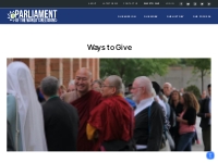 Ways to Give - Parliament of the World s Religions