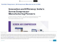 Innovation and Efficiency: India s Screw Compressor Manufacturing Pion