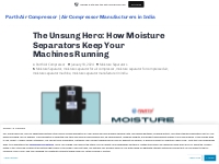 The Unsung Hero: How Moisture Separators Keep Your Machines Running   