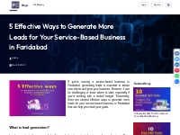 5 Effective Ways to Generate More Leads for Your Service-Based
