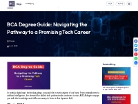 BCA Degree Guide: Navigating the Pathway to a Promising