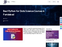 Best Python for Data Science Courses in Faridabad