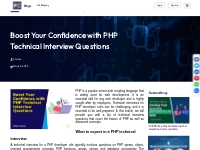 Boost Your Confidence with PHP Technical Interview Questions
