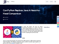 Can Python Replace Java: A Head-to-Head Comparison