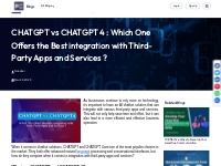CHATGPT vs CHATGPT 4 : Which One Offers the Best integration