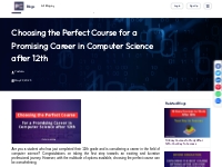 Choosing the Perfect Course for a Promising Career in