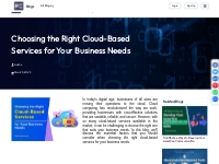 Choosing the Right Cloud-Based Services for Your Business