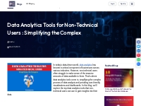 Data Analytics Tools for Non-Technical Users :
