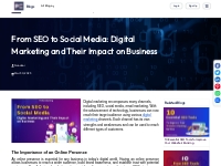 From SEO to Social Media: Digital Marketing and