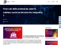 How can data science be used to address social and