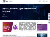 How to Choose the Right Data Structure in Python