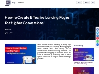 How to Create Effective Landing Pages for Higher Conversions