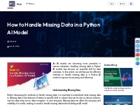 How to Handle Missing Data in a Python AI Model