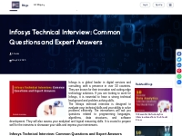 Infosys Technical Interview: Common Questions and Expert Answers