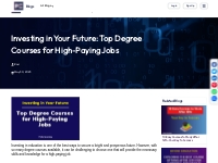Investing in Your Future: Top Degree Courses for