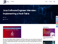 Java Software Engineer Interview: Implementing a Hash Table