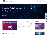 Learning Data Structures in Python: An In-Depth Exploration