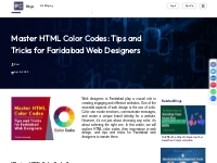 Master HTML Color Codes: Tips and Tricks for Faridabad