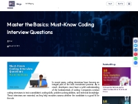Master the Basics: Must-Know Coding Interview Questions