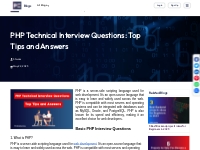 PHP Technical Interview Questions: Top Tips and Answers