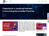 Preparing for a JavaScript Interview: Common Questions
