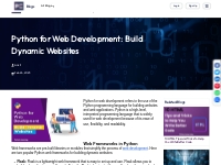 Python for Web Development: Build Dynamic Websites