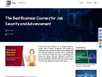 The Best Business Courses for Job Security and Advancement